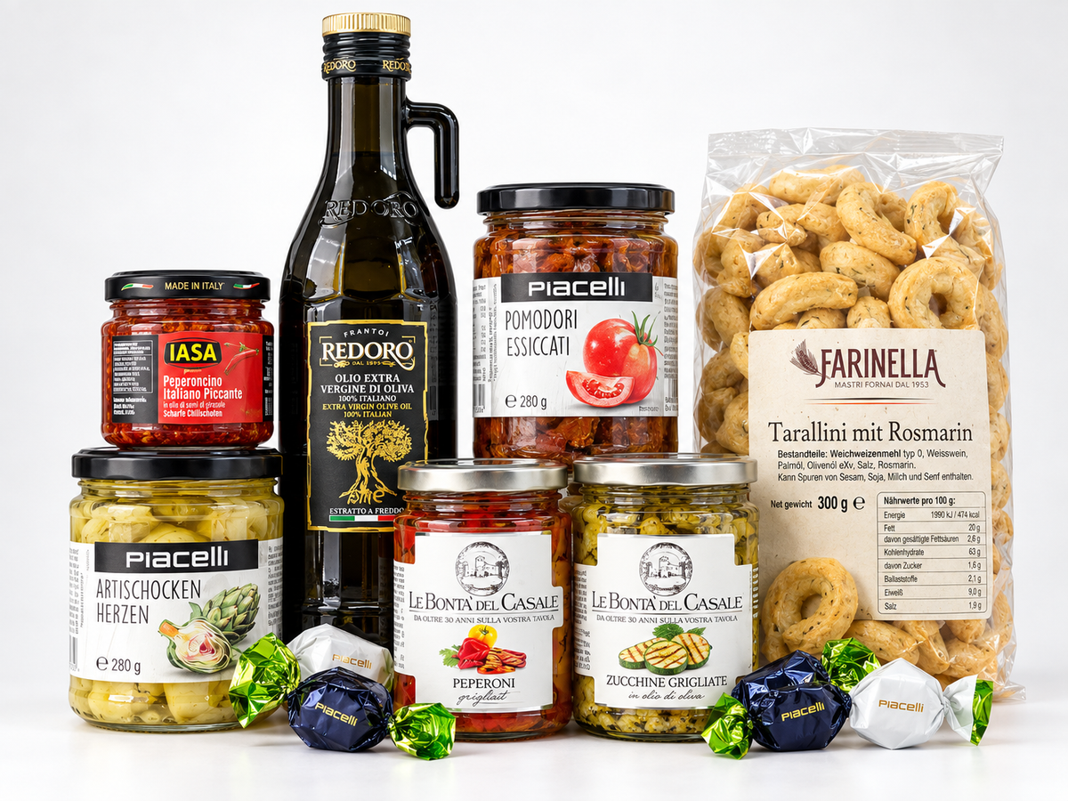 Antipasti Speciali, die einzelnen Produkte ohne Korb